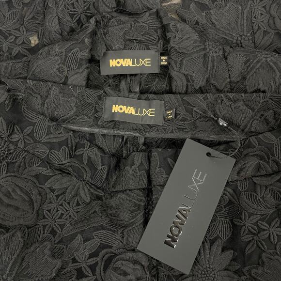 Fashion Nova Luxe Denise Embroider Blazer Pants 2 Pieces Suit Set Size S/M - Picture 11 of 12